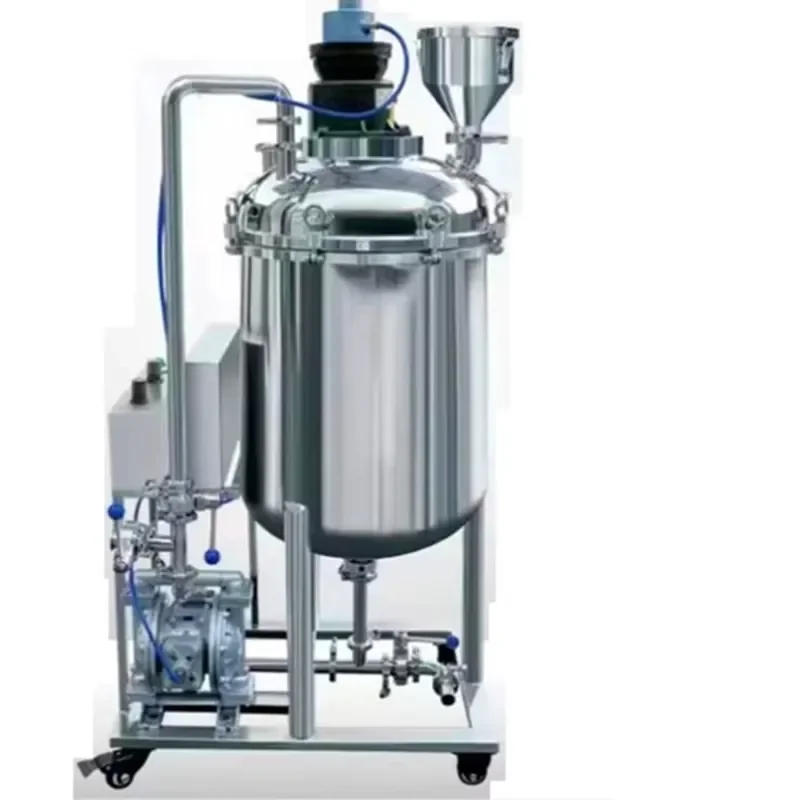 Movable Pneumatic Mixing Tank High Shear Batch Homogenizer Mixer 50L/120L/200L/300L/500L Capacities Pressure Vessel Tank