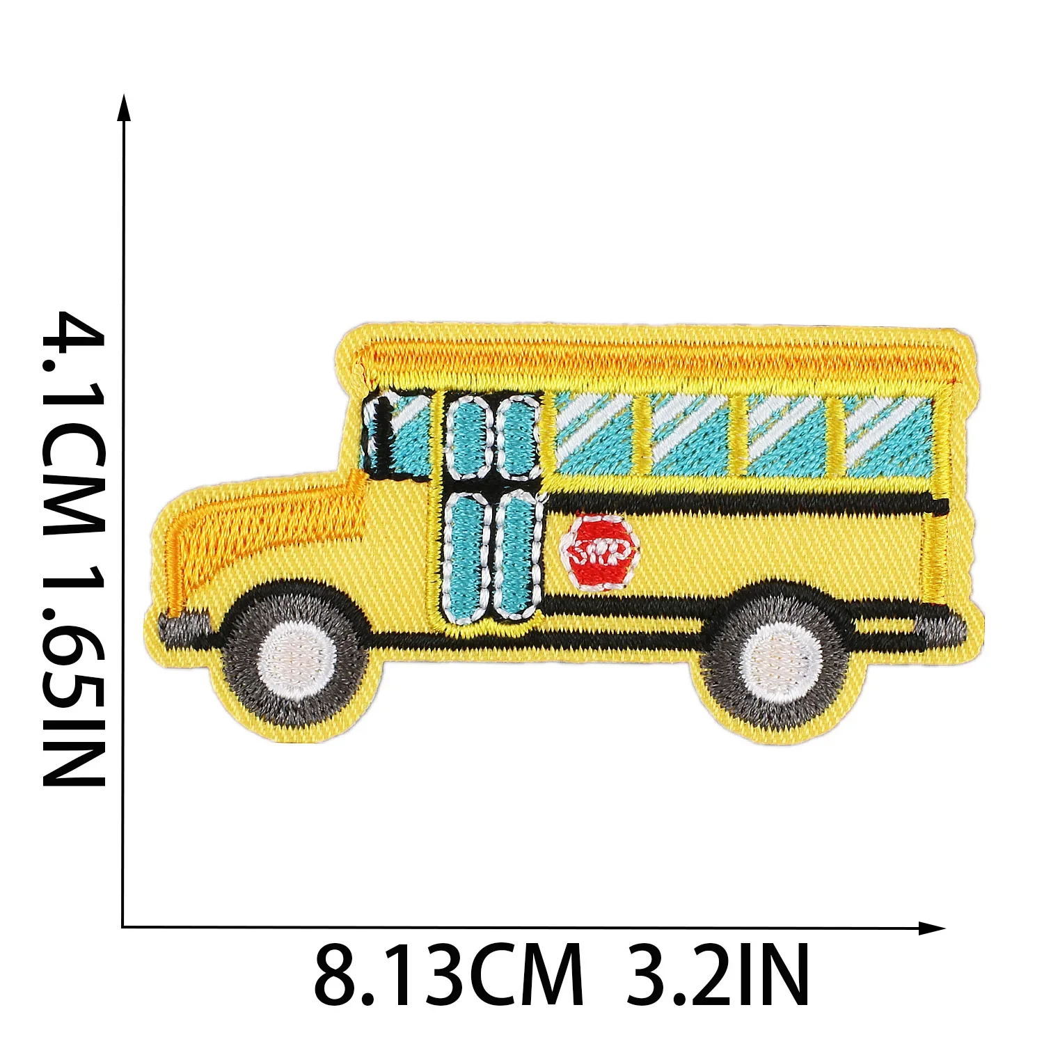 Special Vehicles Cartoon Embroidery Iron on Patch for Kids Clothing Trash Truck Ambulance Taxi Police Car Fire Engine Appliques