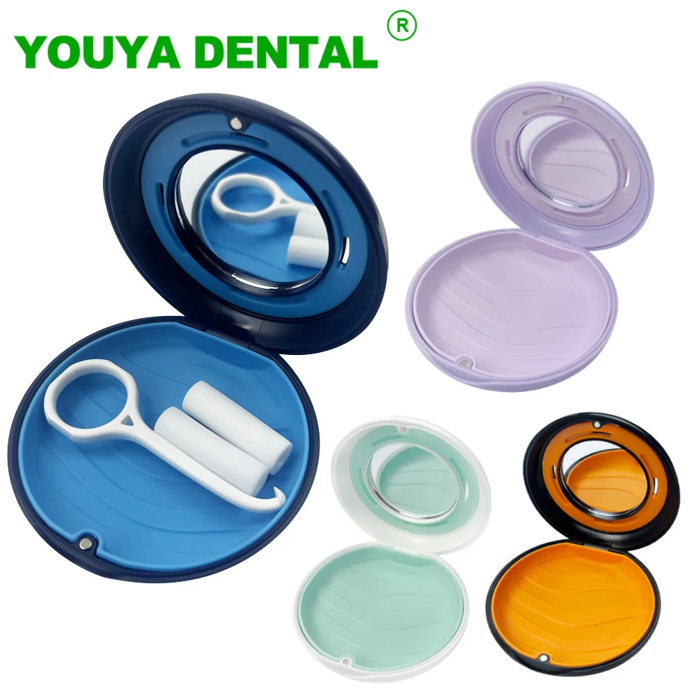 

Dental Retainer Case With Aligner Remover Tool Orthodontic Mouth Guard Oral Hygiene Supplies Storage Box Plastic Container New