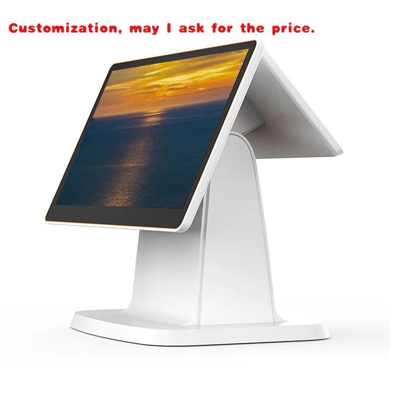 custom.Restaurant Supermarket Desktop Android POS Kiosk 15.6 All in One Micropos Terminal Solution Cashier Screen POS Aio