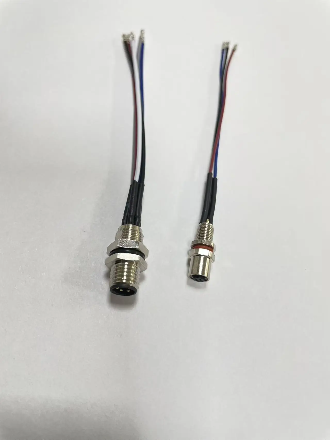 Connectors A-size 5-pin female molded Y-type with custom termination solution for sensors and industrial automation equipment