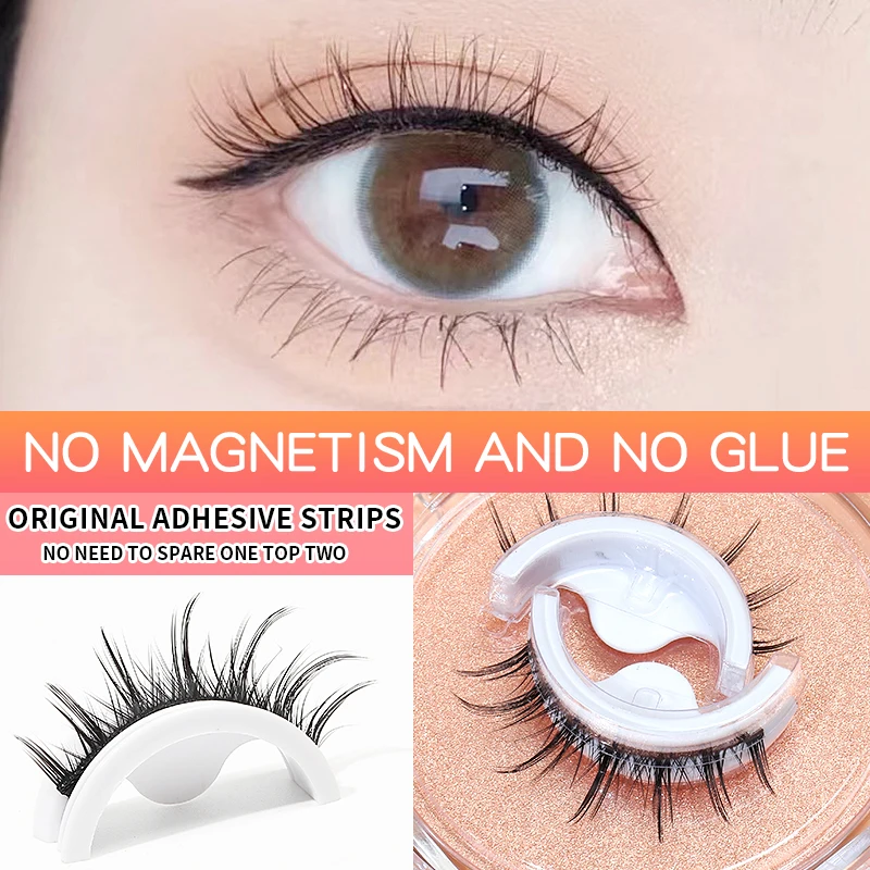 Self-Adhesive False Eyelashes Reusable Natural Multiple Reversible Glue-free Self-adhesive Pairs of False Eyelashes Dropshipping