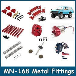 MN MN168 RC Metal Upgrade Zmodyfikowane części Metal Wave Box Gear Przekładnia kierownicza Wał napędowy Drążek kierowniczy Wspornik amortyzatora