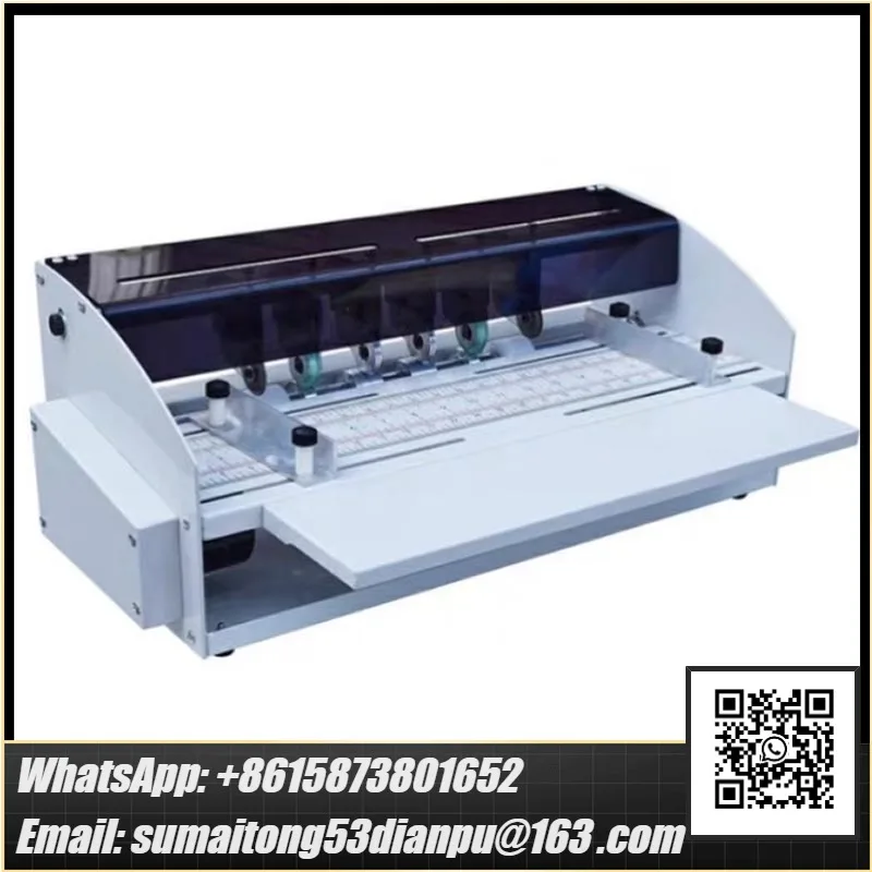 220/110V Electric Paper Creasing Machine Paper Creaser Scorer Paper Cutter Perforating Machine Speed-adjustable Creasing Machine