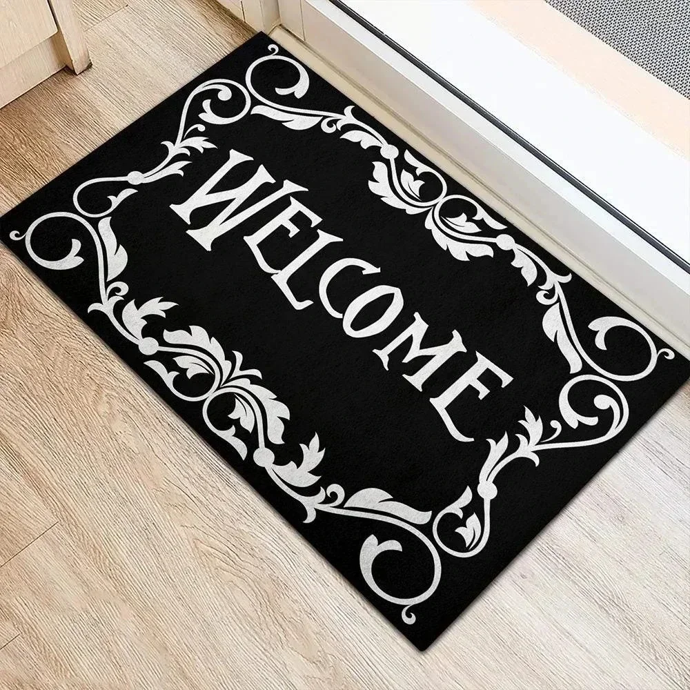 Simplified Border Welcome Door Mat Please Take Off Your Shoes Living Room Bedroom Carpet Farmhouse Interior Decoration Carpet