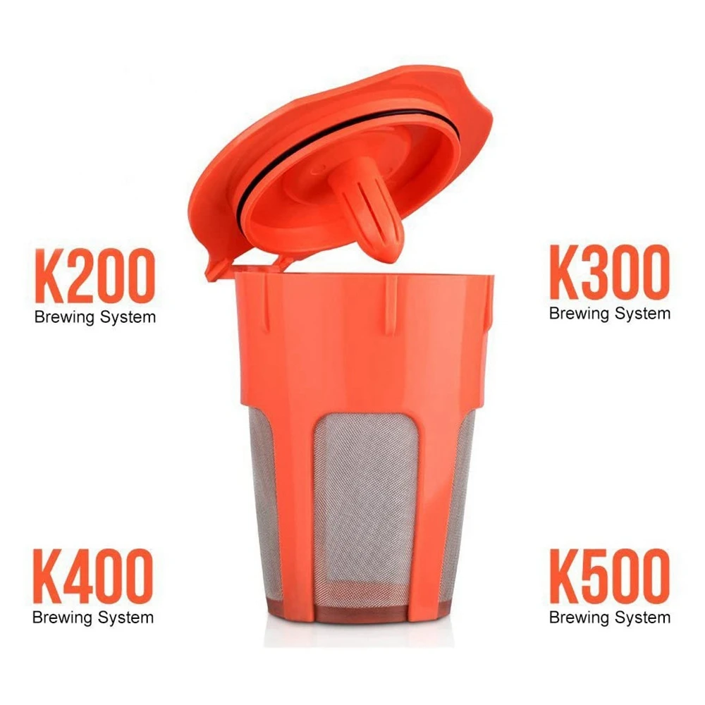 Cápsula de café reutilizable con filtro, paquete de 3 cápsulas de café rellenables, 2,0, para modelos K500, K400, K300 y K200, 2,0