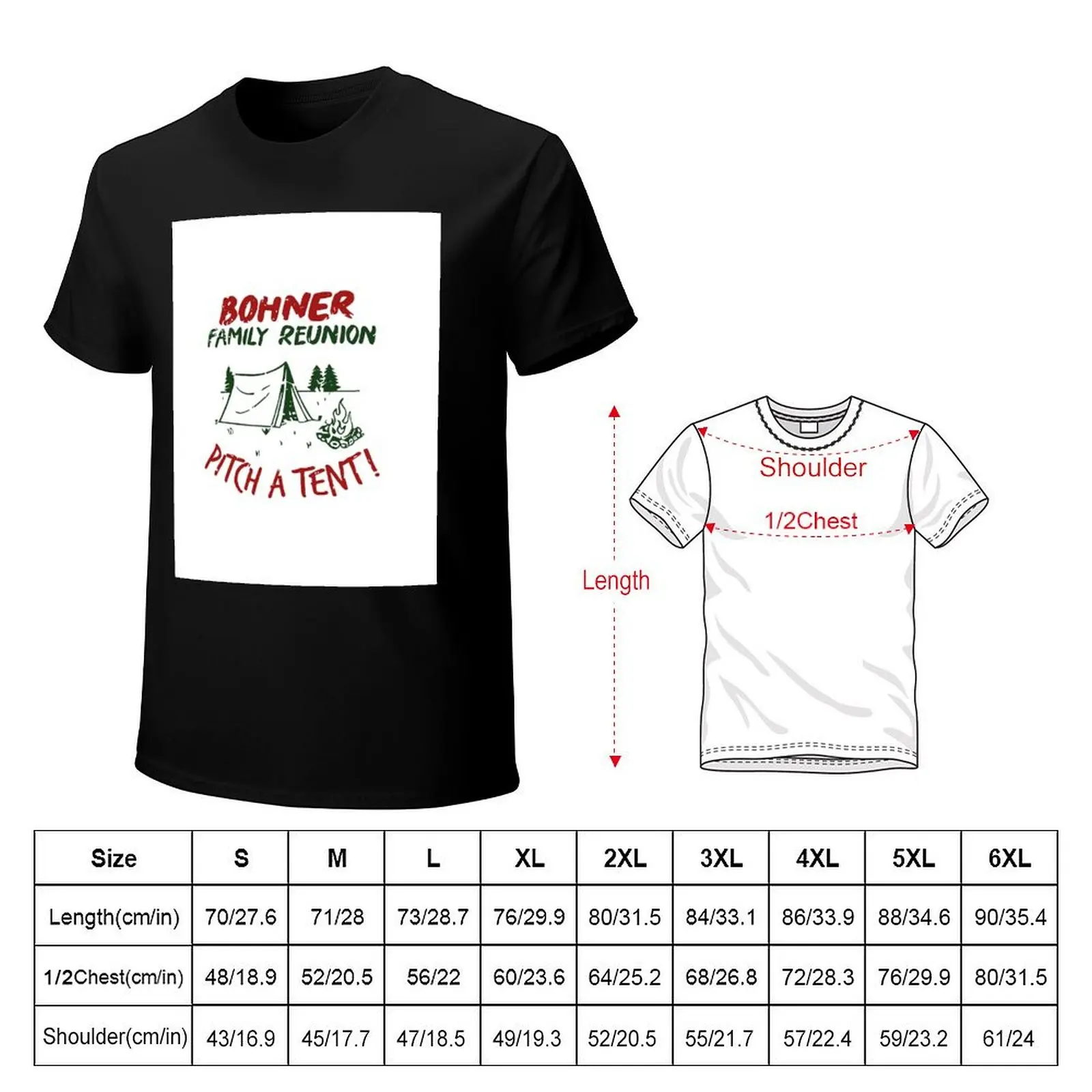Vintage Bohner Family Reunion Pitch A Tent T-Shirt cotton t shirts high quality T-Shirt