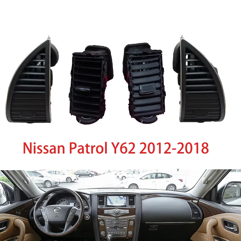 Car Interior Accessories Suitable for Nissan Patrol Y62 2012-2018: Central Control Navigation Panel, Air Vent, Steering Wheel, and Body Kit