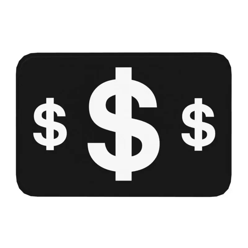 Custom American Money Dollar Logo Doormat Non-Slip Bathroom Kitchen Mat Garden Garage Door Floor Entrance Carpet Rug