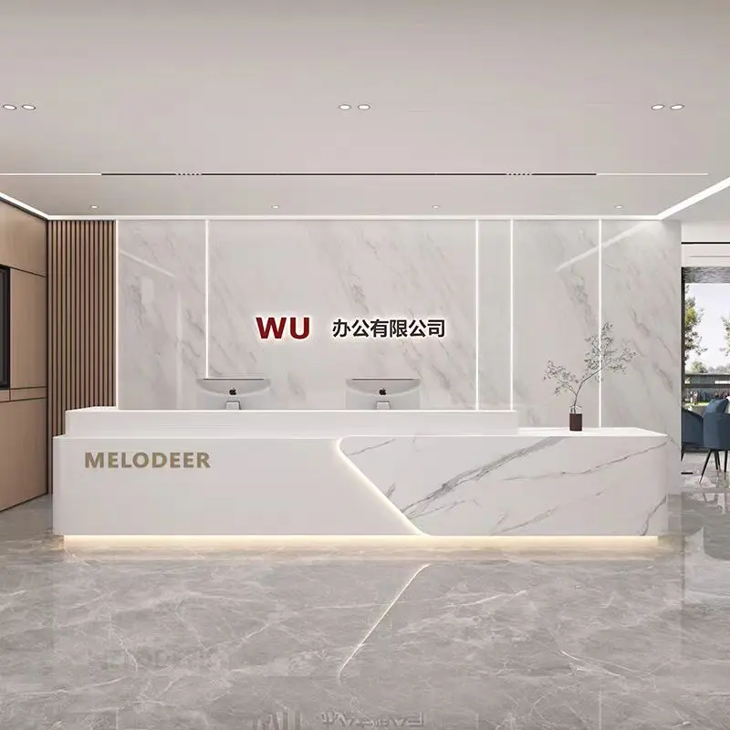 

Company Front Reception Desks Clothing Hotel Lobby Cashier Beauty Salon Reception Desks Hairdressing Clinic Furniture A Mesa JTR