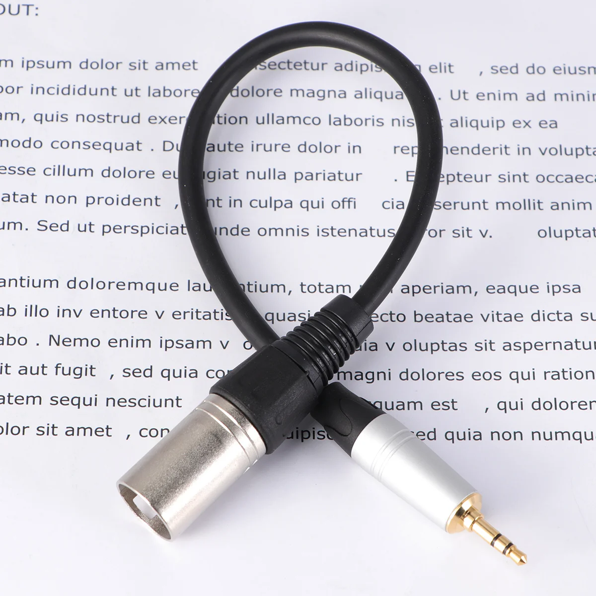 

0.3M Stereo 3.5Mm Male To Xlr Male Audio Cable For Microphone Adapter Signal Splitter Speaker Amplifier Recorder Black