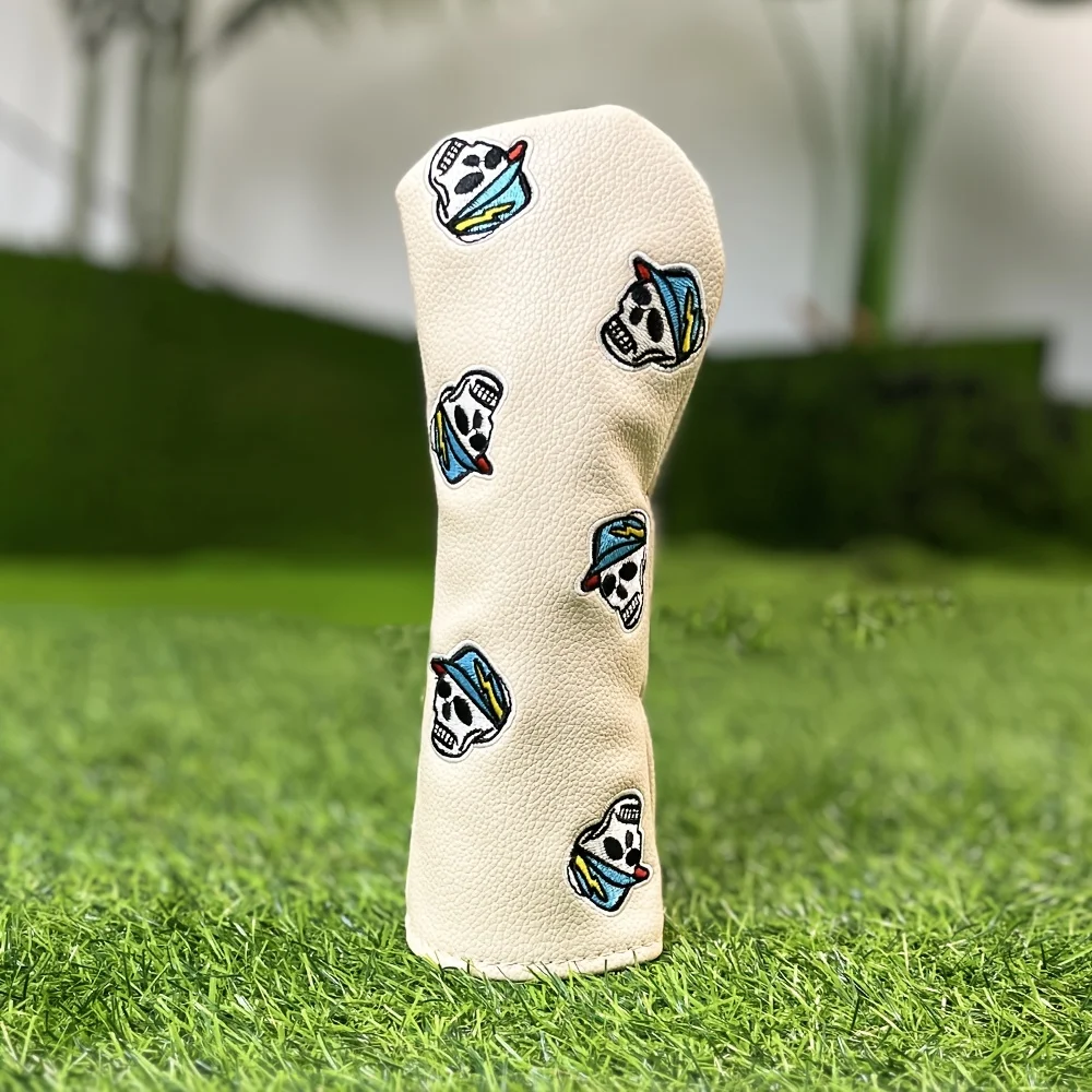 Lightning skull pattern Golf Club Head Covers For Hybrid Driver Fairway Wood Covers Putter Covers and Golf Club Iron Head Covers