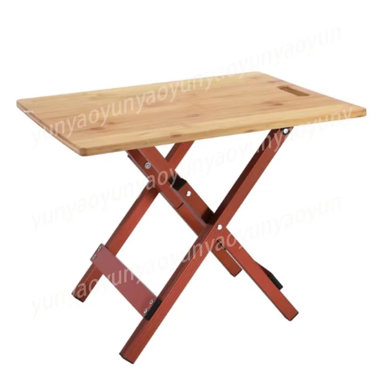 Outdoor Aluminum Alloy Folding Foldable Barbecue Leisure Bamboo Board Portable Wood Grain Picnic Table