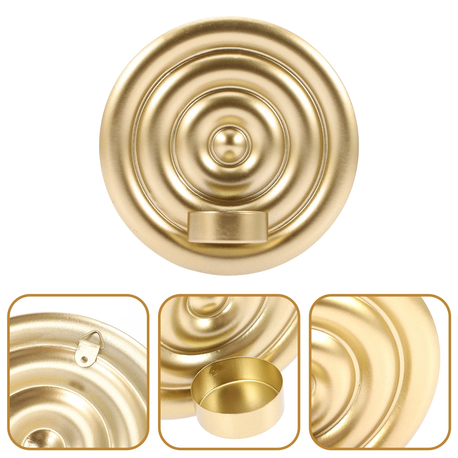 حامل شموع حديدي مثبت على الحائط، حامل معلق على الحائط أنيق وديكور غرفة المعيشة المنزلية، شمعدان جداري #6