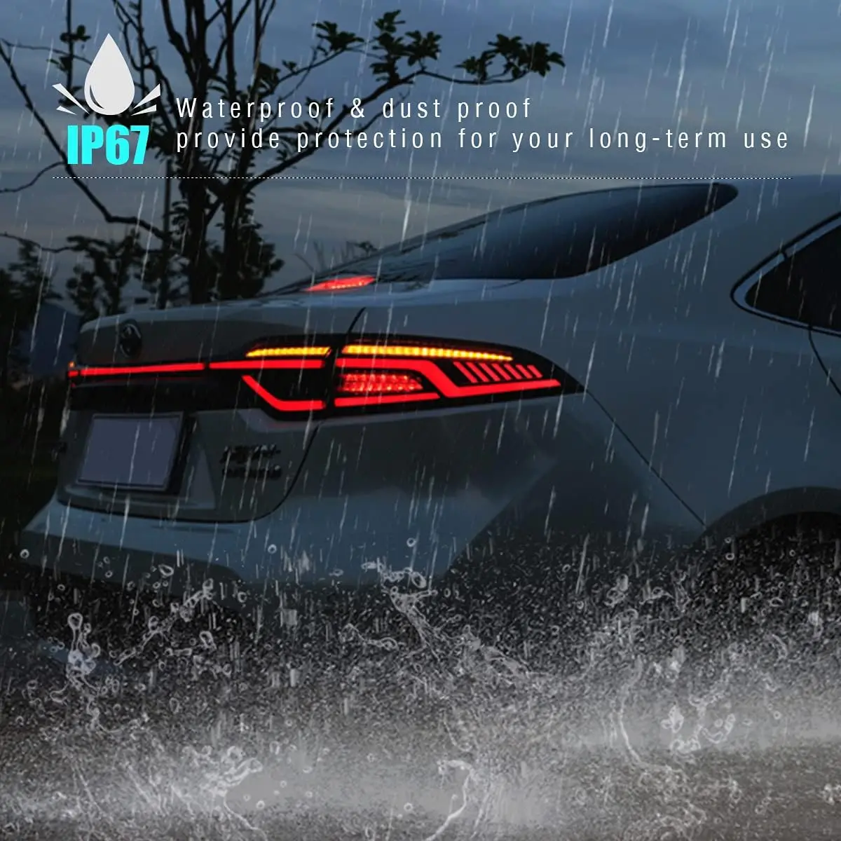 1 مجموعة الترا تعديل أضواء خلفية الجمعية لتويوتا كورولا 2020-2024 الدخان تعديل بدوره إشارة الجذع مصابيح الفرامل الخلفية #6