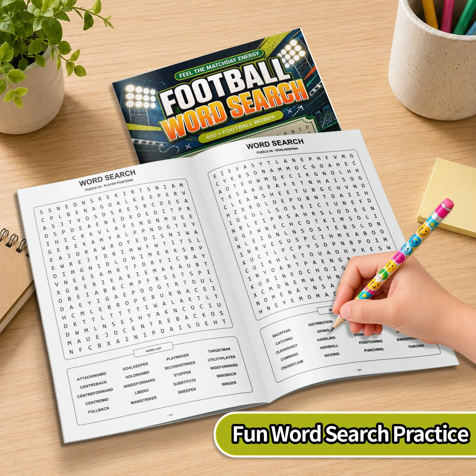 Football Word Search, 400+ Soccer Words on Players, Positions, Skills, Matches and Game Action for Fans view 3