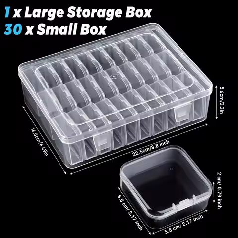 DIY Diamond Painting Embroidery Storage Box Nail Art Jewelry Rhinestone Mosaic Storage Container Multifunctional Storage Box