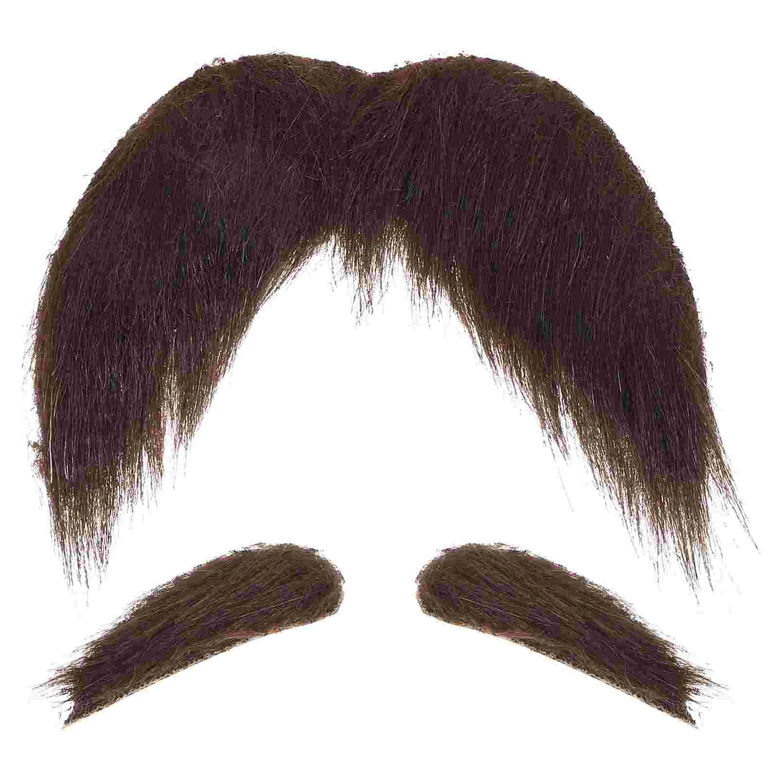 Halloween Costumes Self-adhesive Beard and Eyebrows Old Man Adult False Mustache Headband Fake