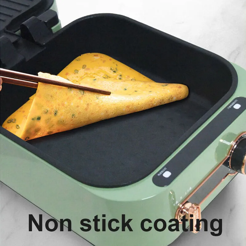 DMWD Multifunction Electric Hot Pot Cooking Skillet Barbecue Machine Crepe Maker Pancake Pizza Baking Pan BBQ Steak Frying Grill