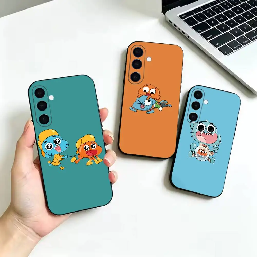 AMAZING WORLD OF GUMBALL Phone Case For Samsung Galaxy  A52 42 32 22 12 02S 72 73 51 41 31 21S 71 30S,Soft Silicone Black Cover