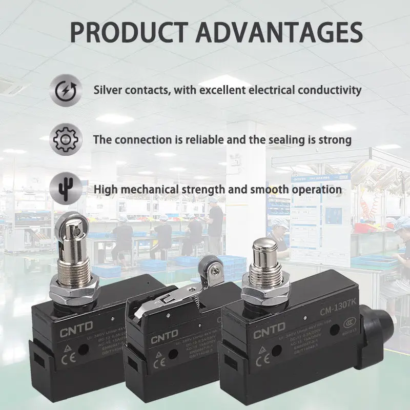 CNTD CM-1702 CM-1702K CM-1702N Micro Switch Limit Switch Travel Switch Self-Resetting Short lever Snap Action Electrical Control