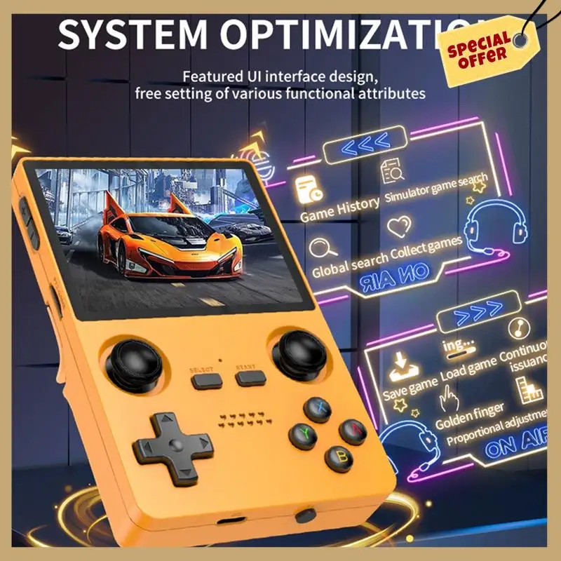 Consola de videojuegos portátil X35S, Joystick Hall de código abierto, controlador de juego Retro de 16G + 128G para emulador PSP/GBA/N64/MD B