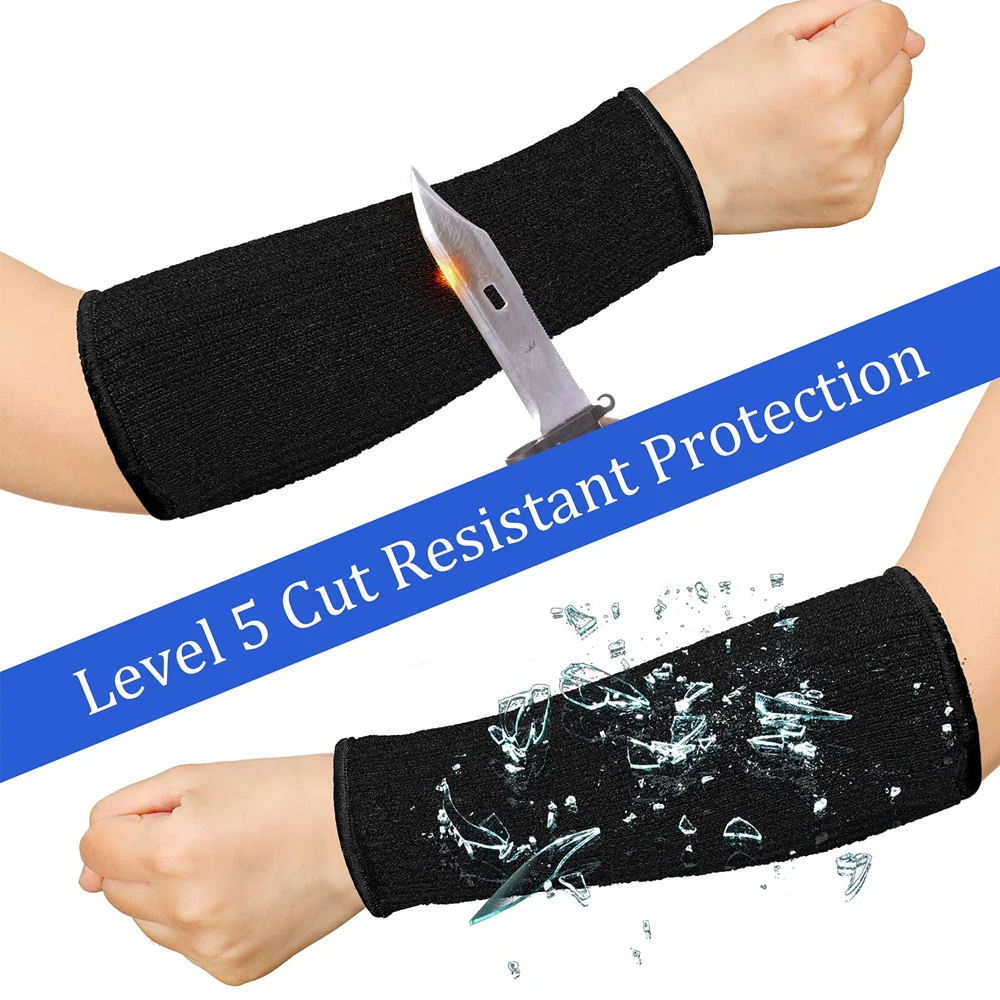 BraceTop 3 Pairs Cut Resistant Sleeve Arm Level 5 Protection Sleeve, Anti-cut Arm, Anti-knife, Wrist Guard, Safety Protection