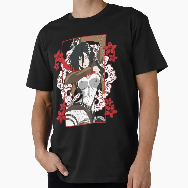 Mikassa 1205 Attack on Titan Anime Gift T shirt Short Sleeve Tee Shingeki no kyojin Print Graphic Clothes US size tops