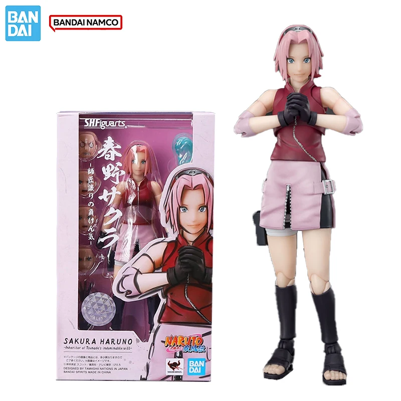 

Bandai Original Genuine Figure Naruto Model Kit Anime Figures SHF Haruno Sakura 2.0 Collection Action Figure Model Toys Gifts