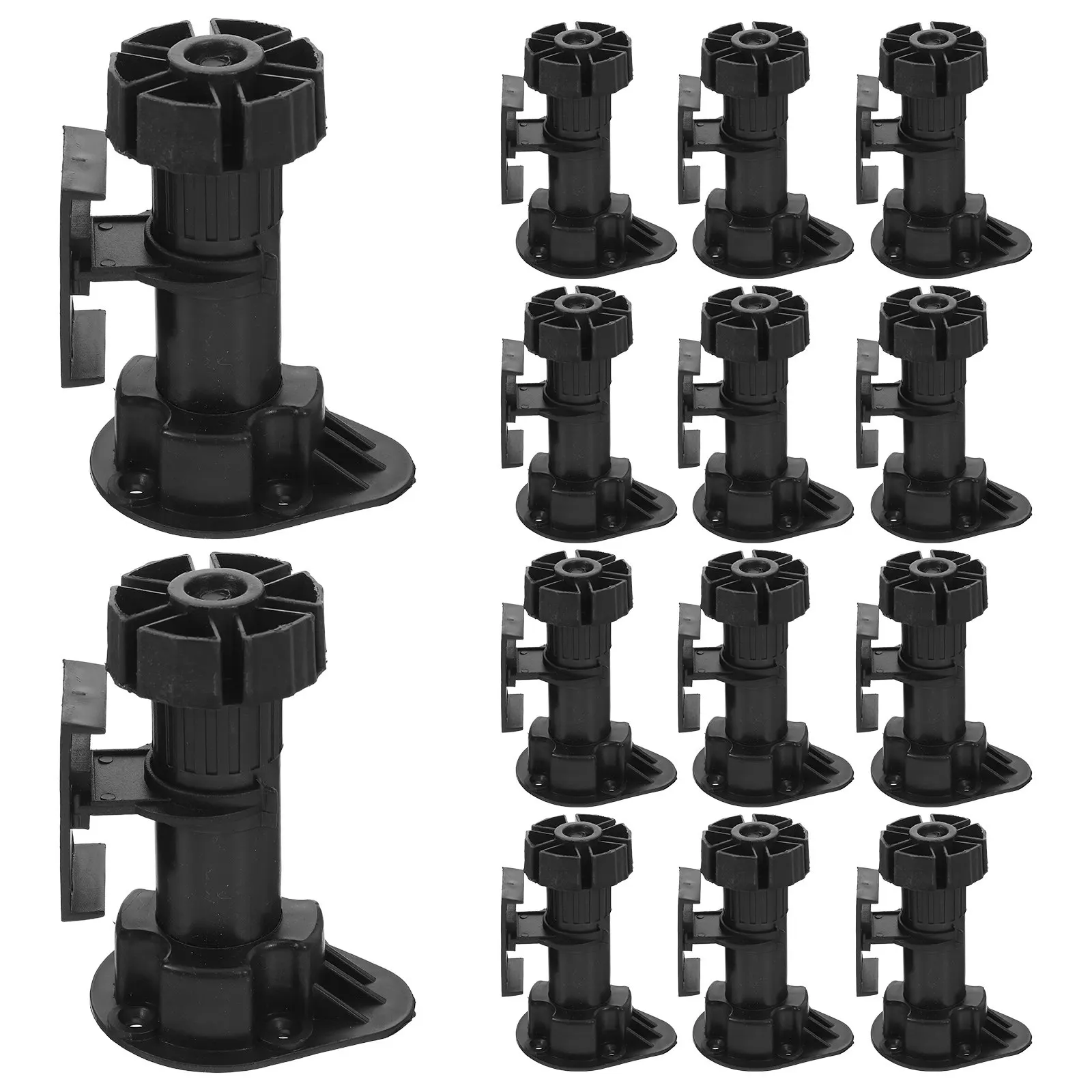 Heavy Duty Adjustable Cabinet Leveling Feet, 12 Sets Anti-Corrosion Furniture Legs for Kitchen & Bathroom