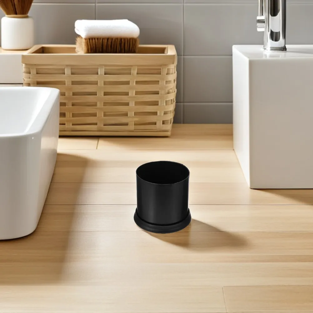 2Pcs Toilet Plastic Stable Round Bottom Anti-Splash Holder Black Bathroom Cleaning Supplies Cleaning Brush Cup