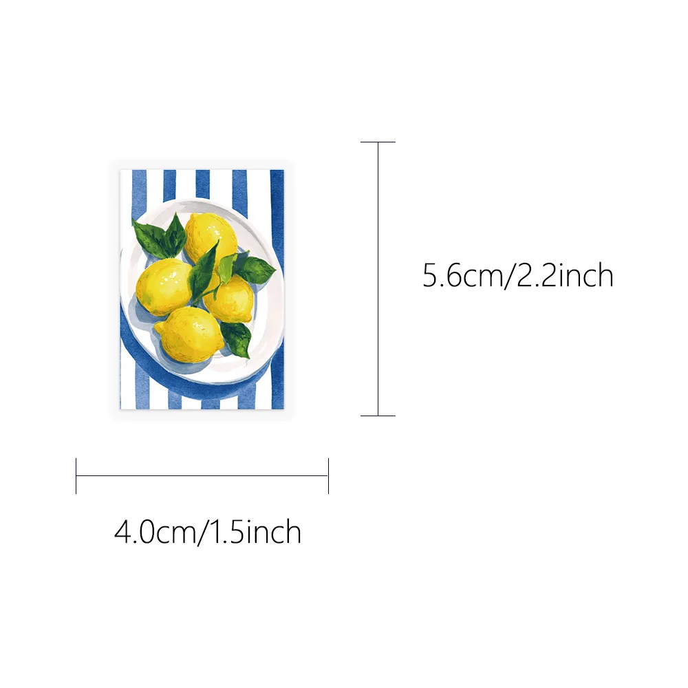 50-100PCS Cartoon Summer Lemon Theme Creative Stickers Transparent PET Stickers Decoration for Notebook Stationery Water Cups