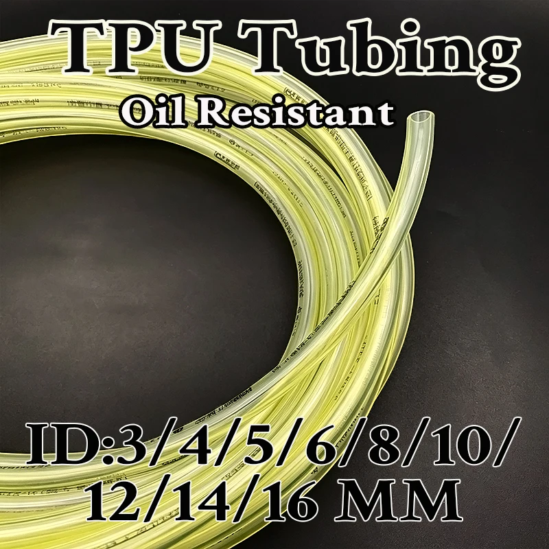 5/2/1M TPU Tube, Inner Diameter 3mm~16mm, Specialized Elastic Tube for Oil and Gas Circuits in Automation Equipment