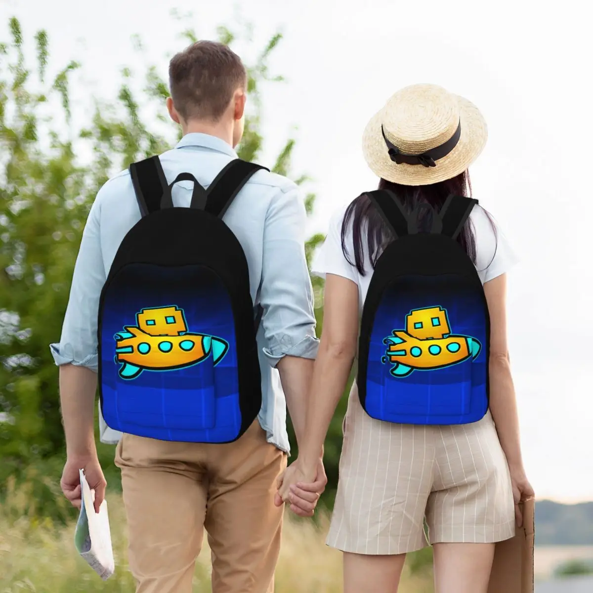 Geometry Dash Video Game Mochila, Pré-escolar Jardim de Infância Escola Estudante Cartoon Book Bags, Boy Girl Kids Daypack Gift