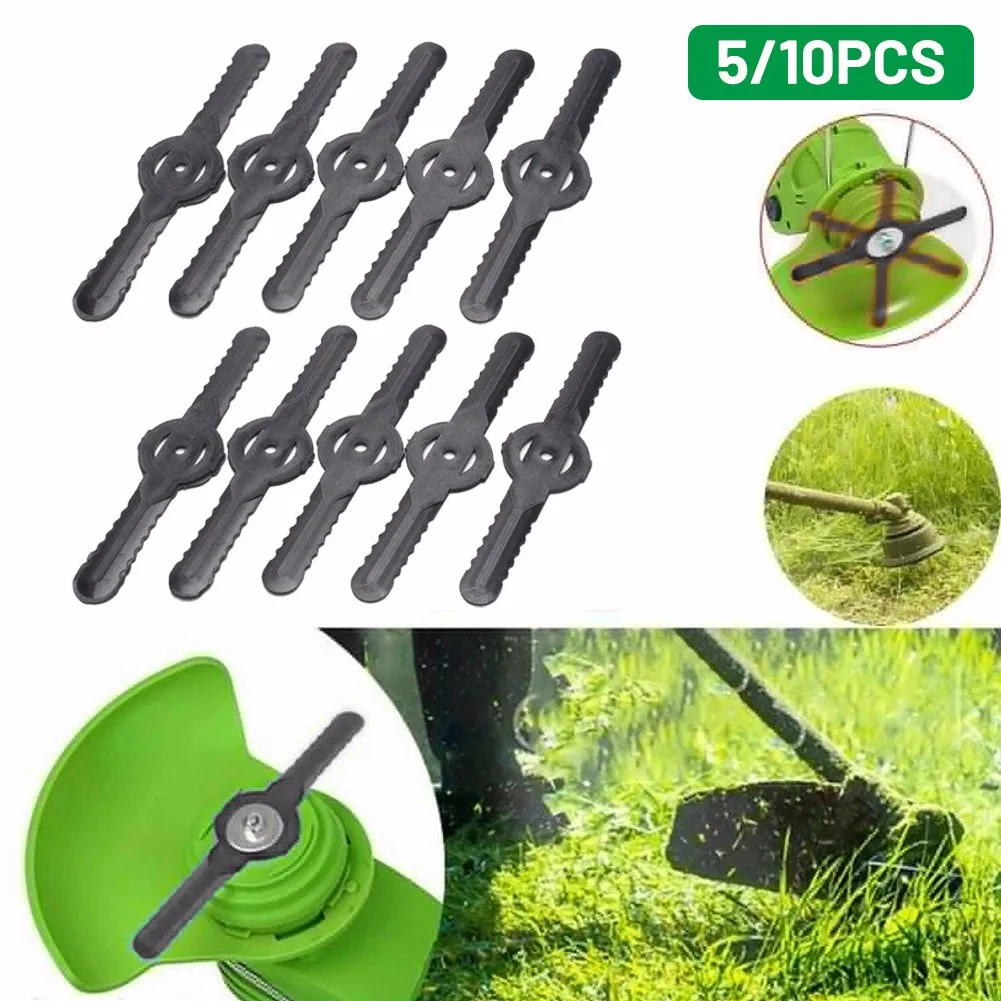 Set Grass Trimmer Blades Pack Parts Replace Spare 5/10 Piece 5/10pcs Accessories For Electric Grass Trimmer Black