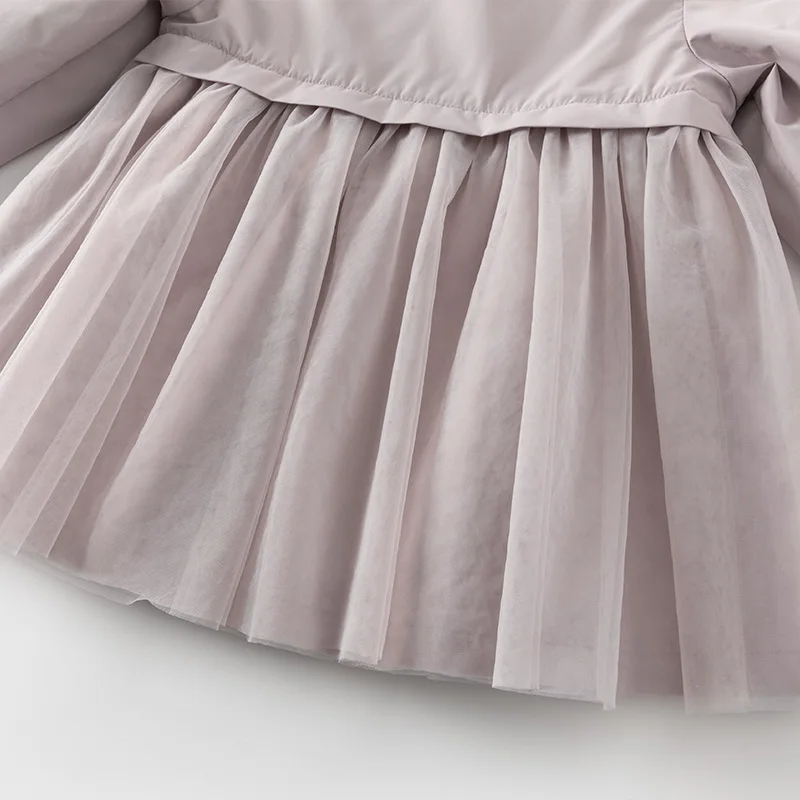 ديف بيلا الفتيات ربيع الخريف مقنعين Windtrench معطف للأطفال عادية الحلو يندبروف ملابس خارجية الاطفال الملابس DB1250262