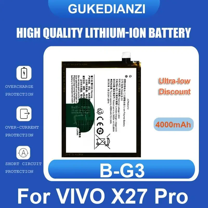 Battery For VIVO X27 Pro 128G V21 5G S9 X60 Y35 Plus Y35+ Y27 IQOO Z6 V1963A X Fold 2 V2178a Neo 5 Y77 7 7SE 9 9Pro Note Z7