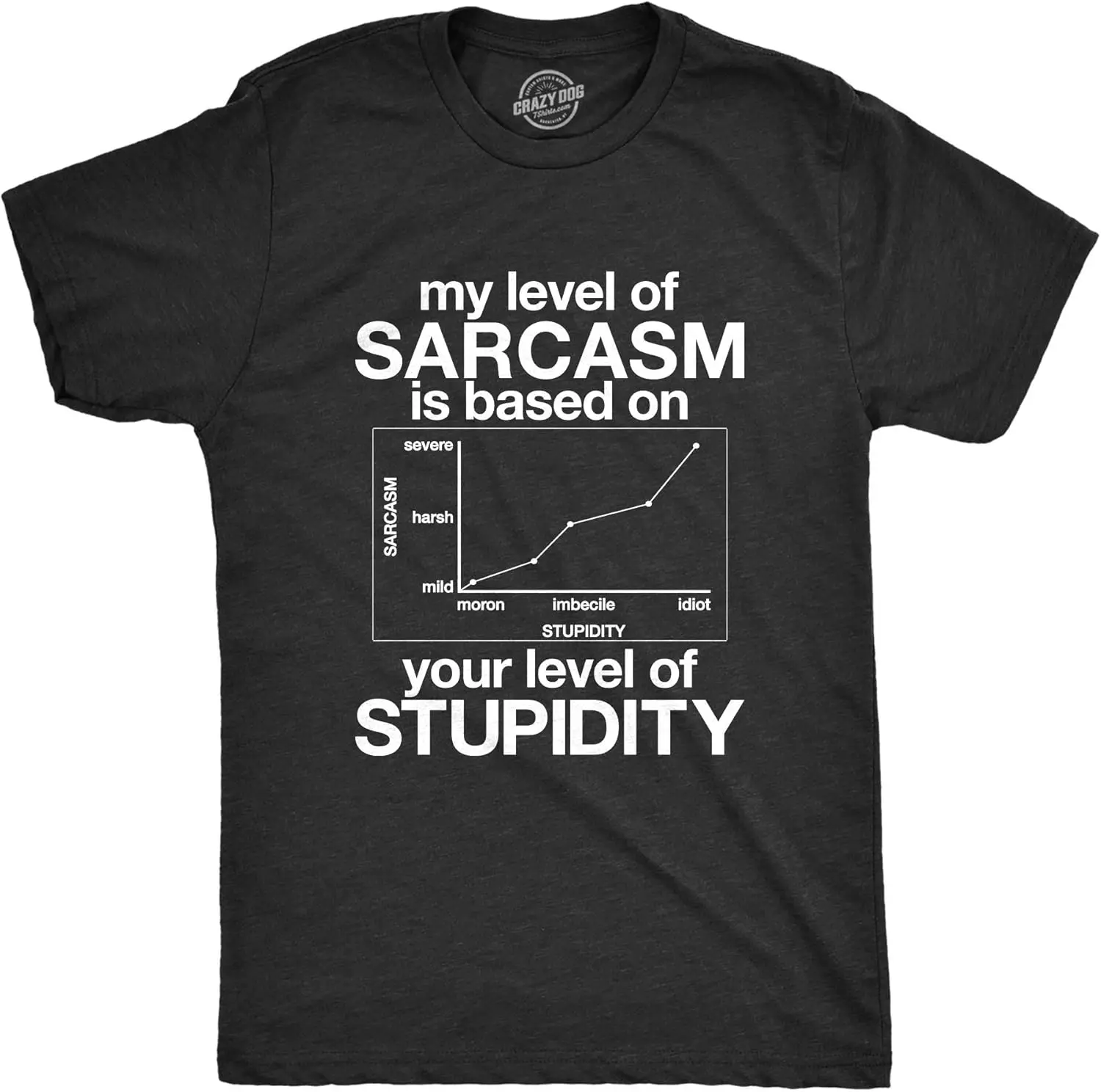 Mens My Level of Sarcasm Is Based On Your Level of Stupidity Tshirt