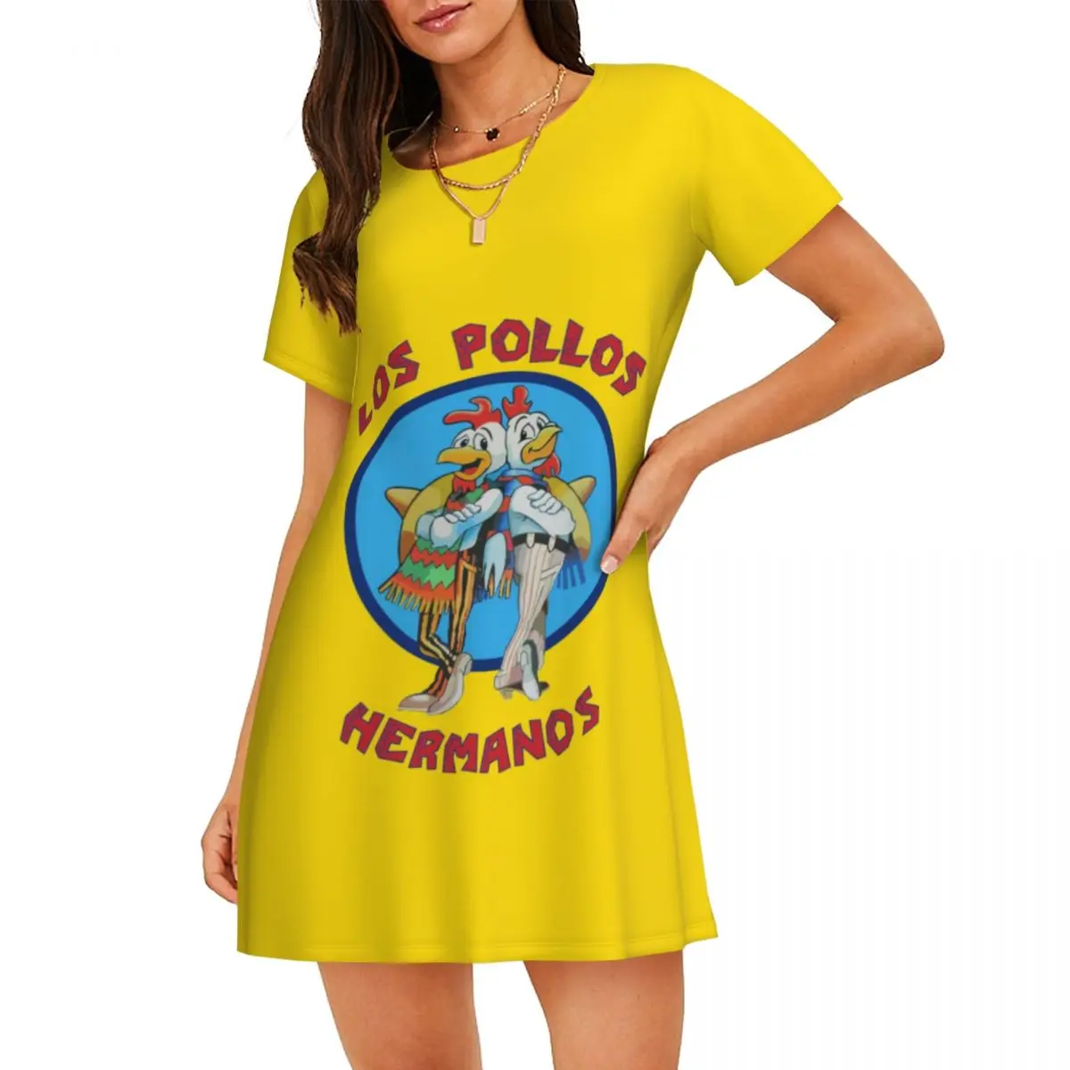 

Потертый пуловер «Во все тяжкие» на заказ, ночная рубашка, свободная пижама для сна, пижама Los Pollos Hermano, платье, ночная рубашка, одежда для сна