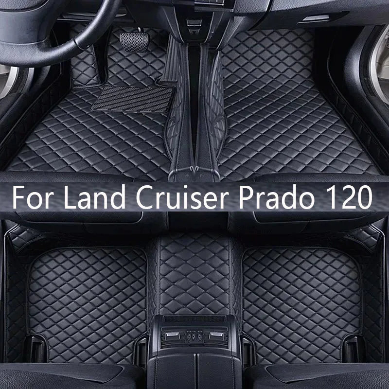 

Custom Made Leather Car Floor Mats For Toyota Land Cruiser Prado 120 2003 2004 2005 2006 2008 Carpets Rugs Foot Pads Accessories