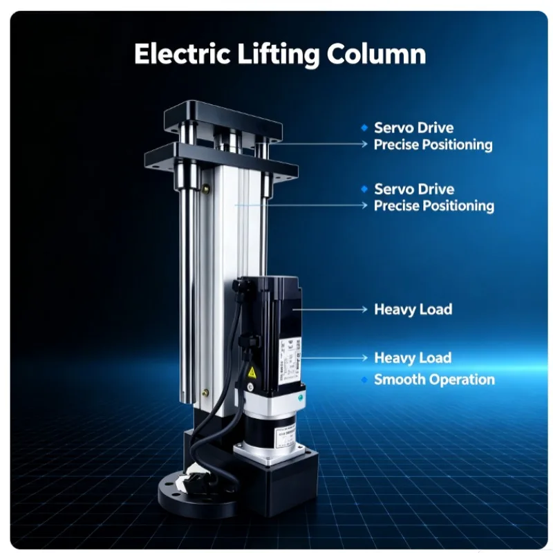 High Precision Servo Linear Actuator, Large Thrust Electric Cylinder, Adjustable Stroke Micro Push Rod for Automated Industrial