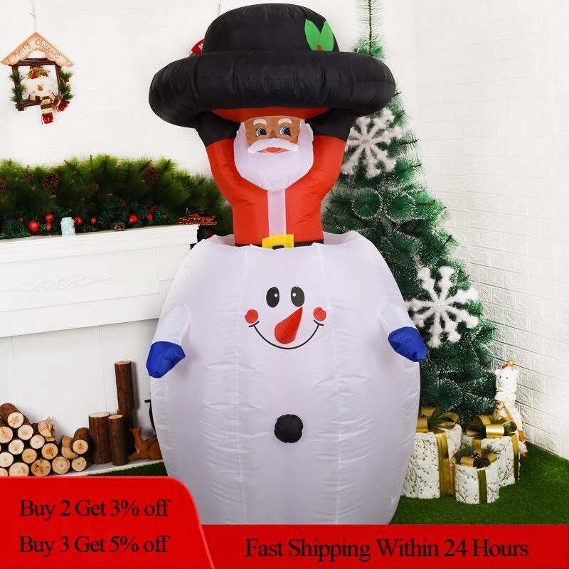 Inflatable Santa Claus Outdoors Christmas Decorations for Home Yard Garden Decoration Merry Christmas Welcome Arches