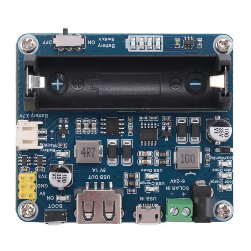 Waveshare Solar Power Management Module For 6V-24V Solar Panel,Supports MPPT Function,USB Connection Battery Charging