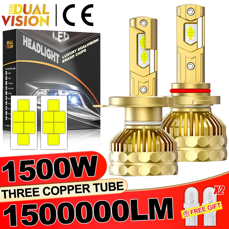 

Dualvision H7 Светодиодные фары Canbus High Power H4 H1 H8 H9 H11 HB4 HB3 9005 9006 Противотуманные фары 9570 CSP 6000K Автоматическая лампа 12 В 24 В