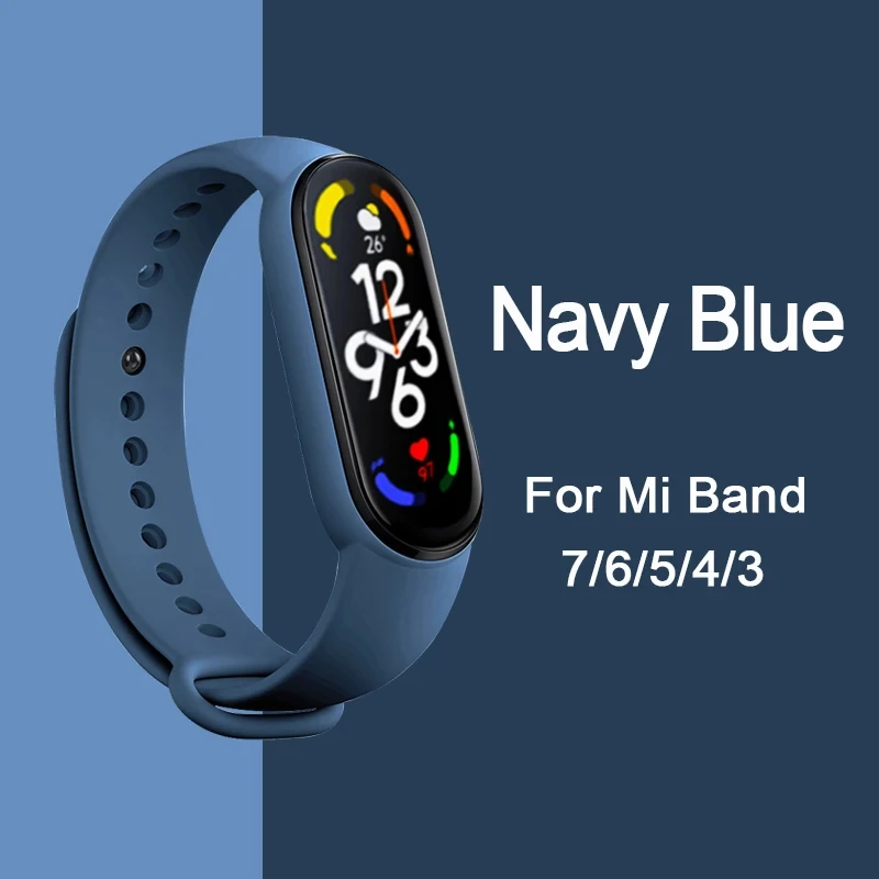 Bracelet for Mi band 7 Strap Sport Silicone Miband4 miband 5 Wrist correa Replacement Wristband for xiaomi Mi band 3 5 6 4 strap