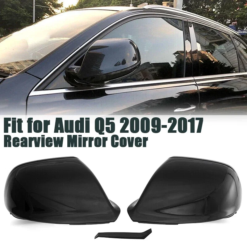 

1 пара глянцевых черных крышек зеркала заднего вида, боковая дверь, крышка зеркала без бокового замены для Audi Q5 SQ5 Q7 09-15