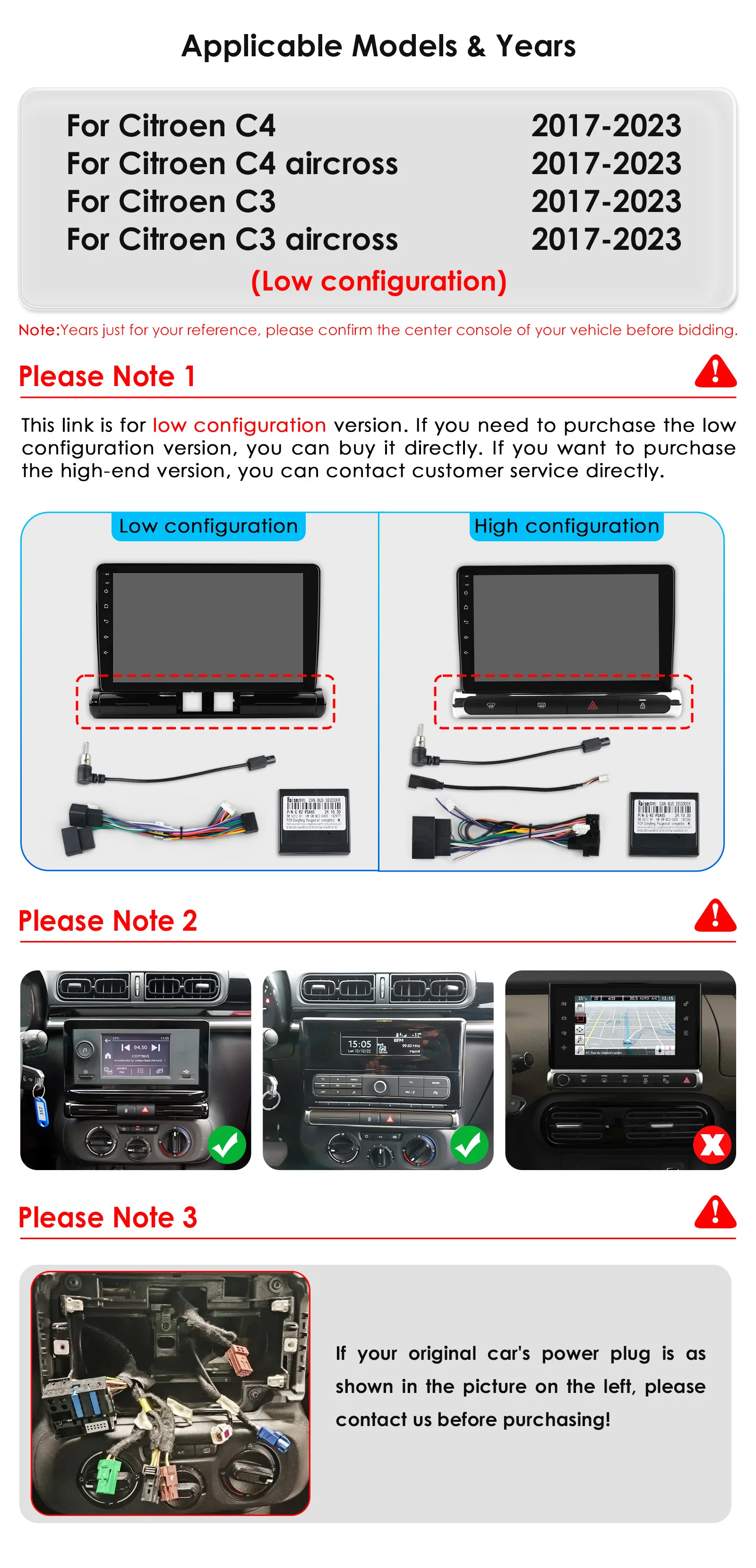 Android 6115 Car Radio Carplay For Citroen C3/C3 Aircross C4/C4 Aircross 2017-2023 (Low Configuration) Multimedia 2DIN Stereo view 2