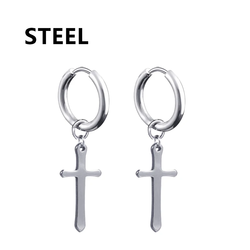 1 Paar Mode Punk Gothic Edelstahl Tropfen Ohrringe Ohrstecker für Frauen Männer Gothic Street Pop Hip Hop Rock Ohrschmuck Geschenk