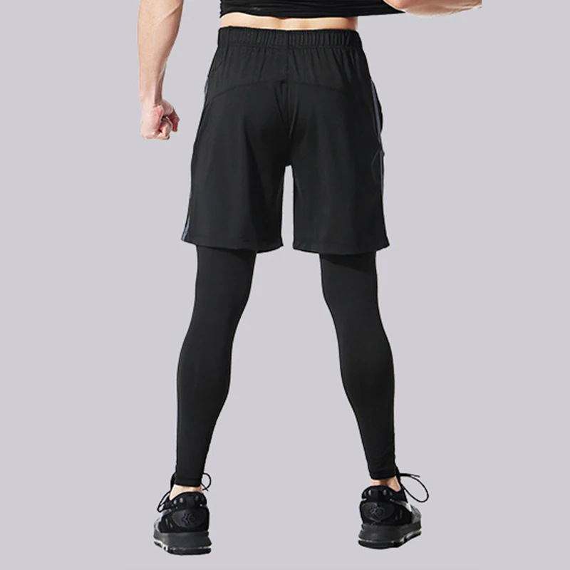 Men Compression Tight Leggings Running Sports Male Workout Bottoms Trousers Jogging Dry Yoga Pants Quick Fitness Training