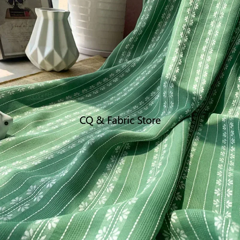 Tessuto a righe jacquard con piccola margherita imitazione fiore Tessuto misto policotone Tessuto firmato per abiti cheongsam da donna fai da te